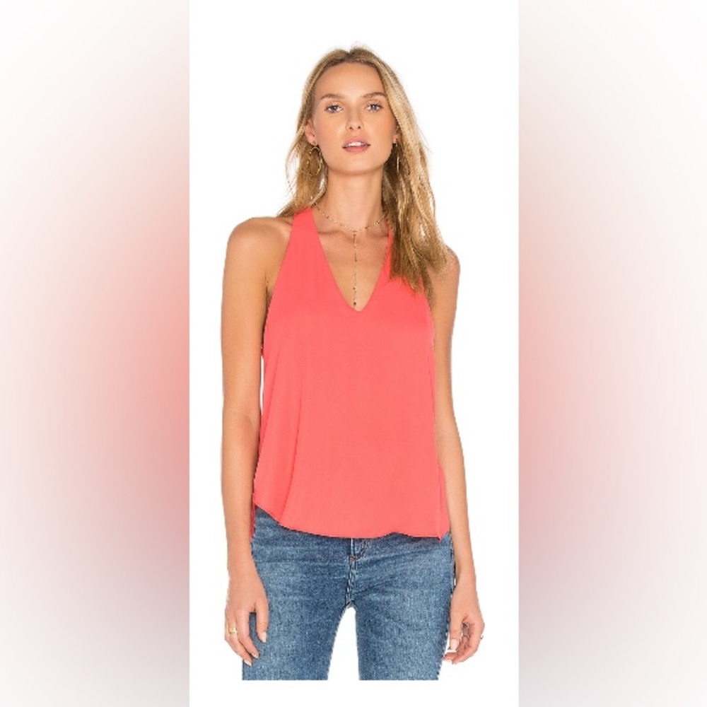 REVOLVE- Three Eight Two- Coral Sleeveless Women's  racer back Top. Medium